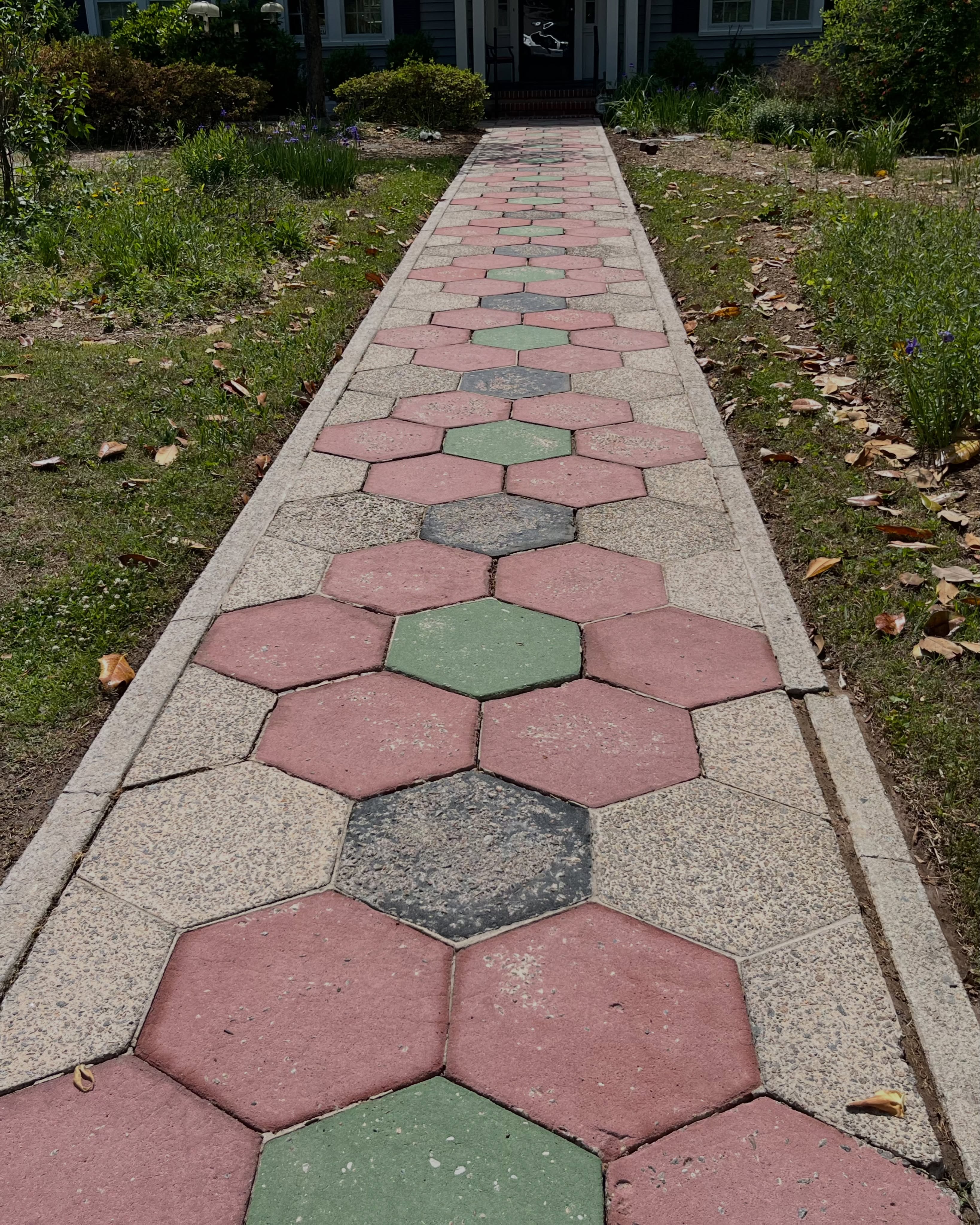 Walkway after pressure washing